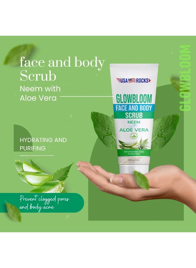 USA ROCKS Face & Body Scrub - Neem & Aloe Vera - Image 3